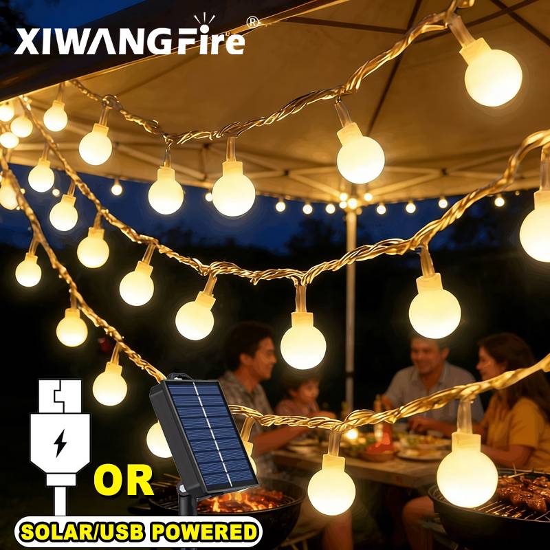 Outdoor Lighting And Decor - Guirnalda de Luces Solares/USB/a Pilas de