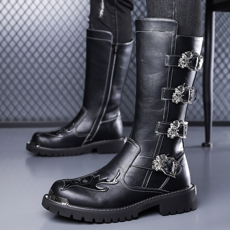 Outdoor Lighting Round - Botas Largas de Cuero de Diseño