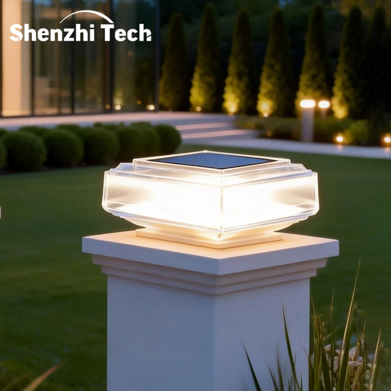 Outdoor Lighting On Fence - Luces Solares Modernas Transparentes para Postes,