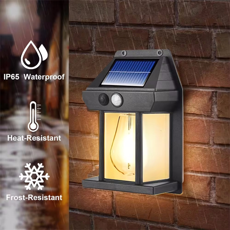 Outdoor Lighting On Fence - Luz Solar de pared impermeable para