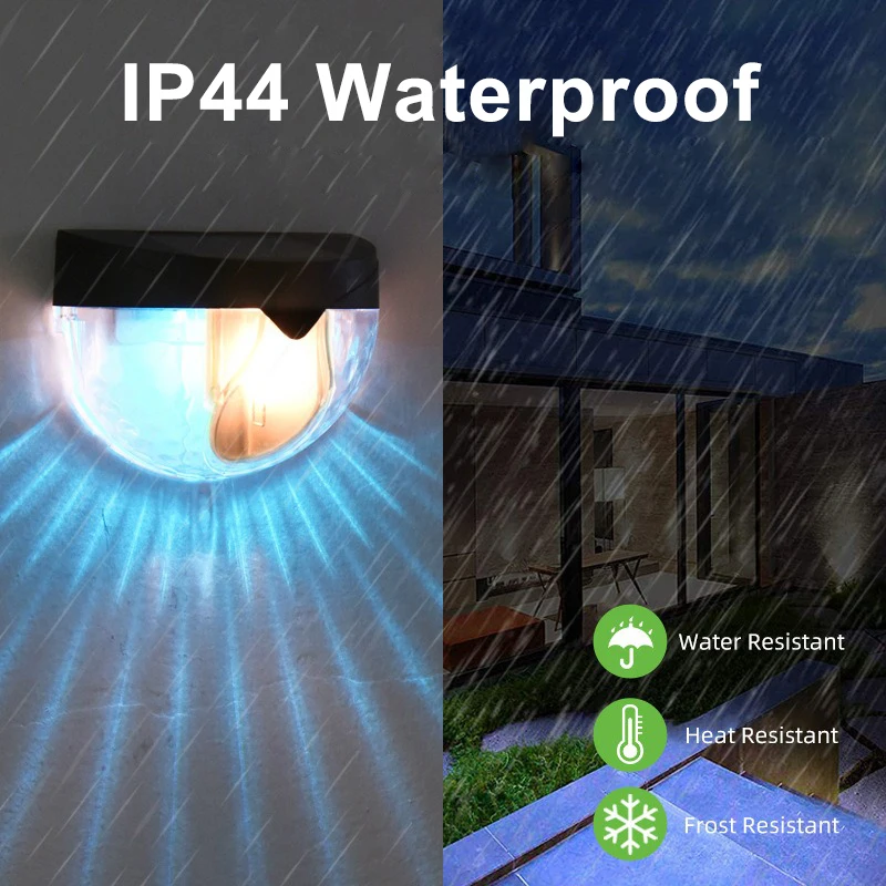 Outdoor Lighting On Fence - Luces exteriores con energía Solar IP44,