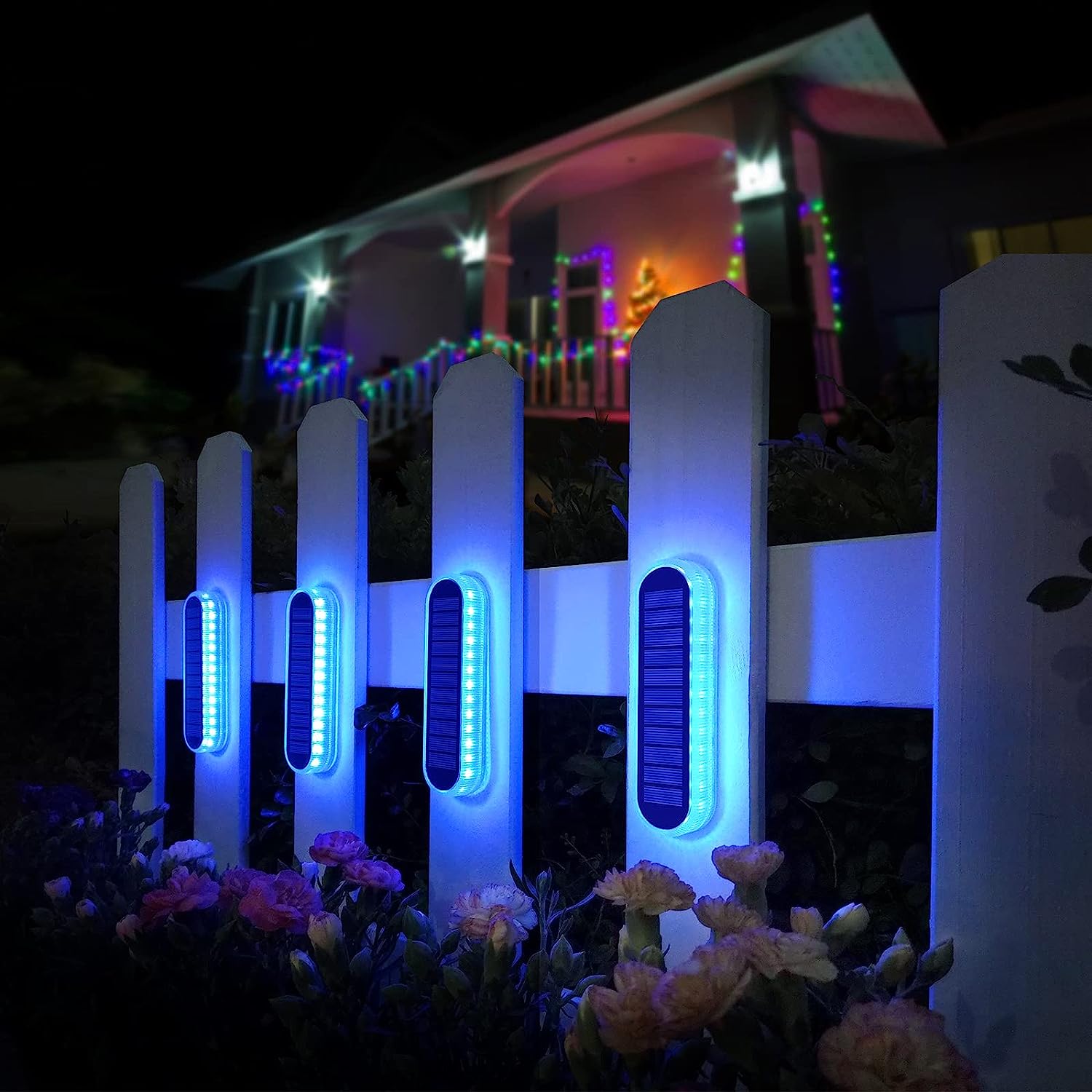 Outdoor Lighting On Fence - Luces Solares LED para Terraza, 4