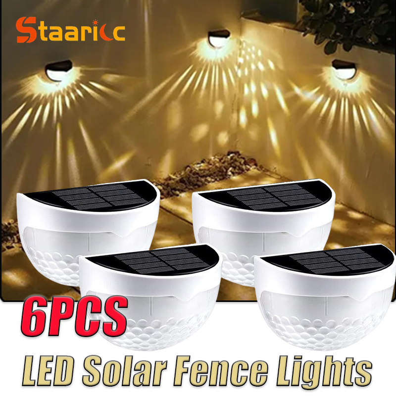 Outdoor Lighting On Fence - Luces LED solares para valla, luces