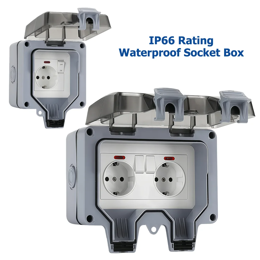 Outdoor Lighting Switch - Enchufe Exterior de Estilo Europeo con