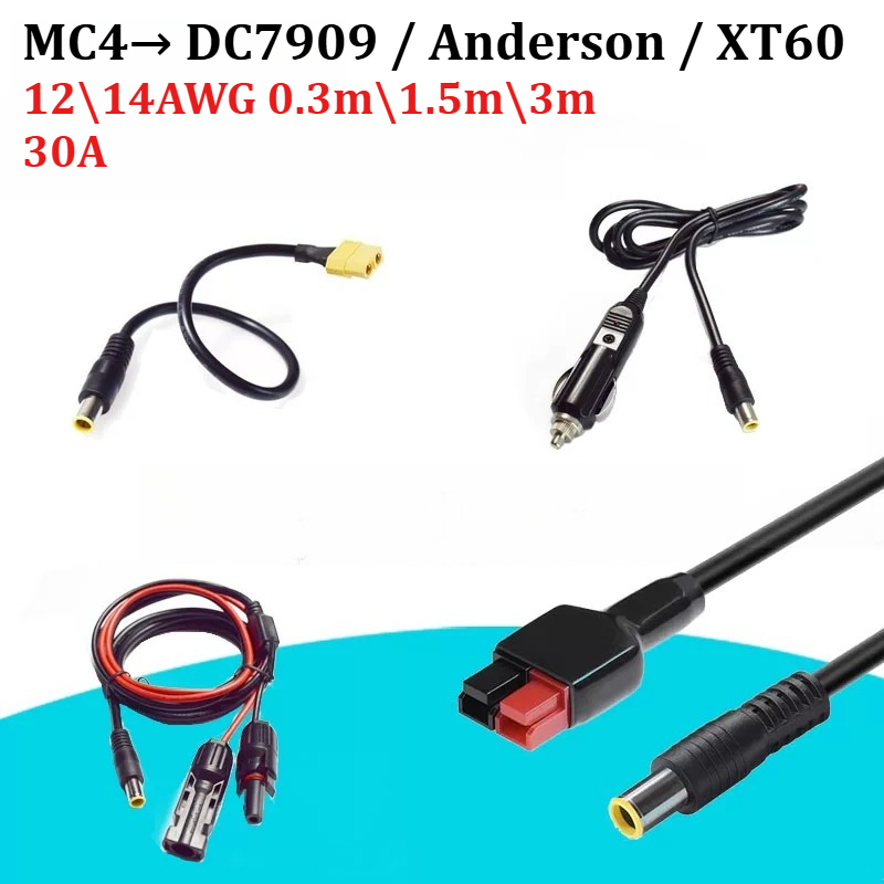 Outdoor Lighting Extension Cable - 1 Cable Adaptador Solar MC a