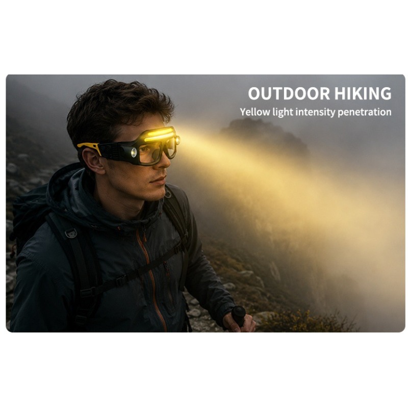Outdoor Lighting With Motion Sensor - Linterna frontal multifuncional con sensor de