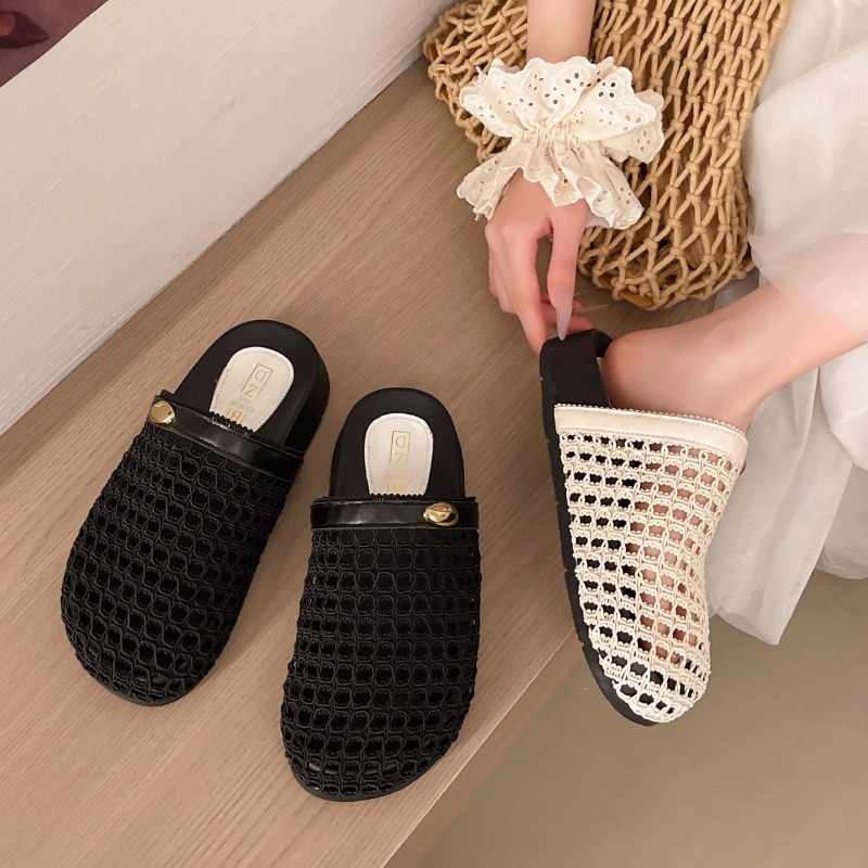 Outdoor Lighting Round - Mules de Mujer de Color Liso