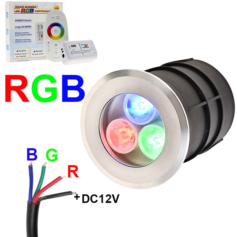 Outdoor Lighting Underground Wiring - Luz LED subterránea RGB de 4