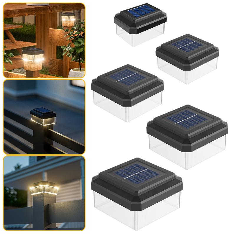 Outdoor Lighting On Fence - Lámpara Solar LED para Postes de