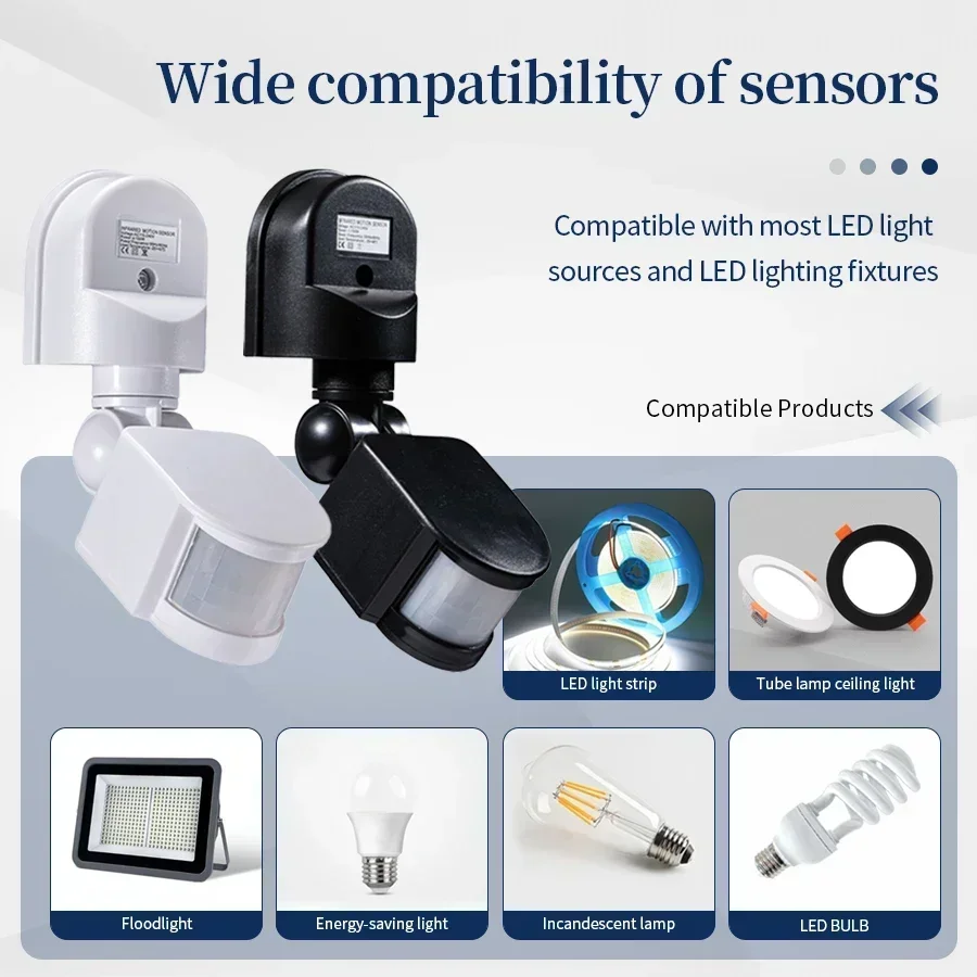 Outdoor Lighting With Motion Sensor - Sensor de movimiento PIR de 100-240V