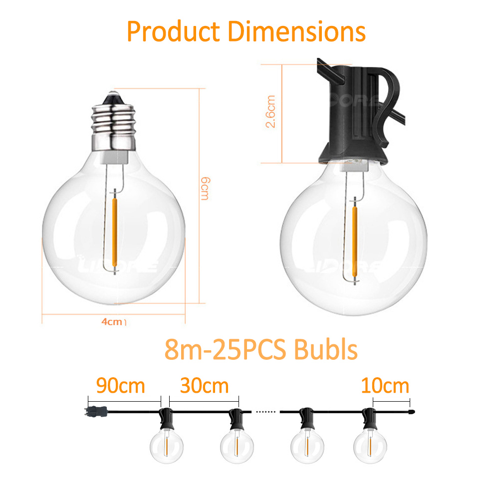 Guirnalda de Luces G40 para Ex - String Light Bistro reseña y precio