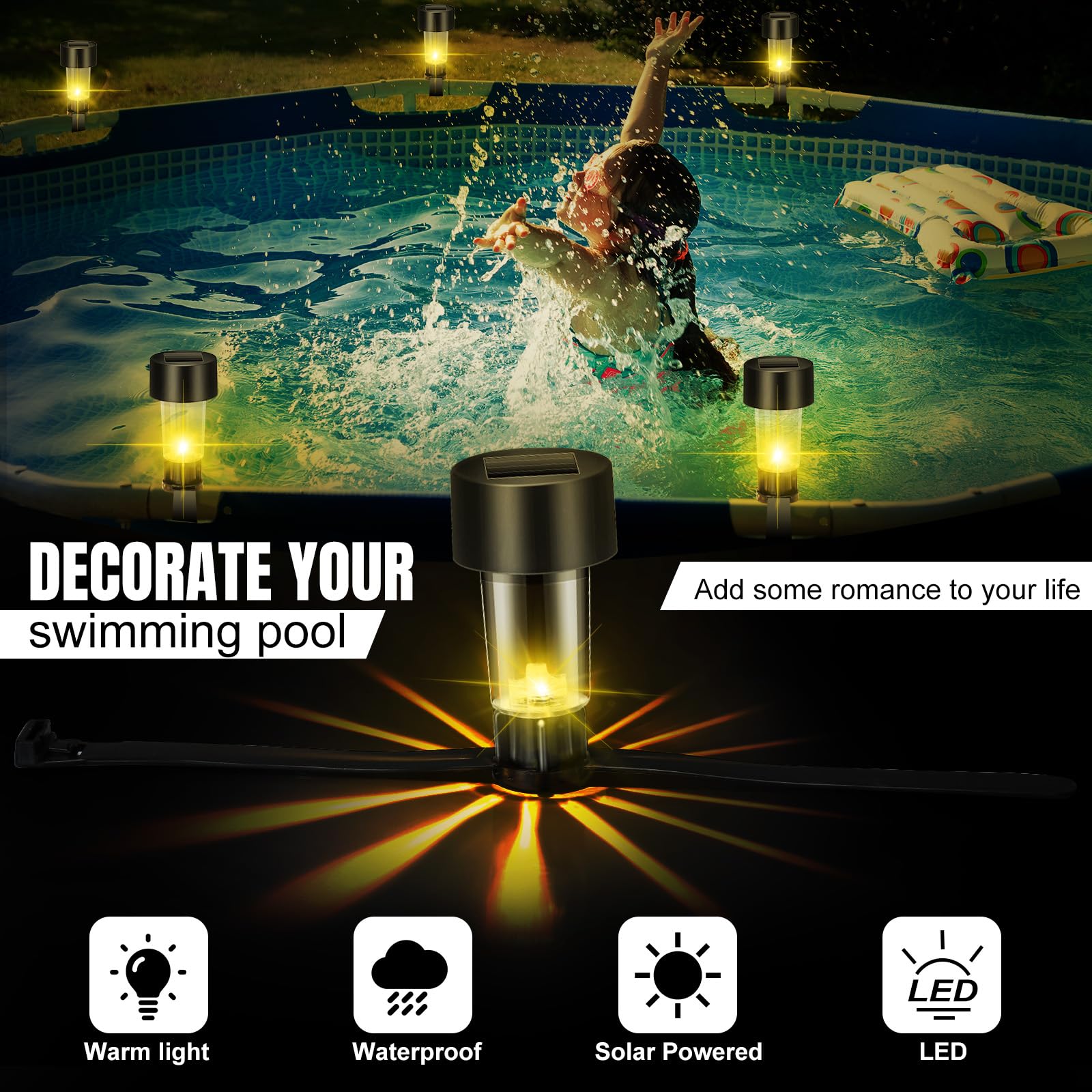 6 paquetes de marco de luz Sol - Outdoor Lighting On Fence reseña y precio
