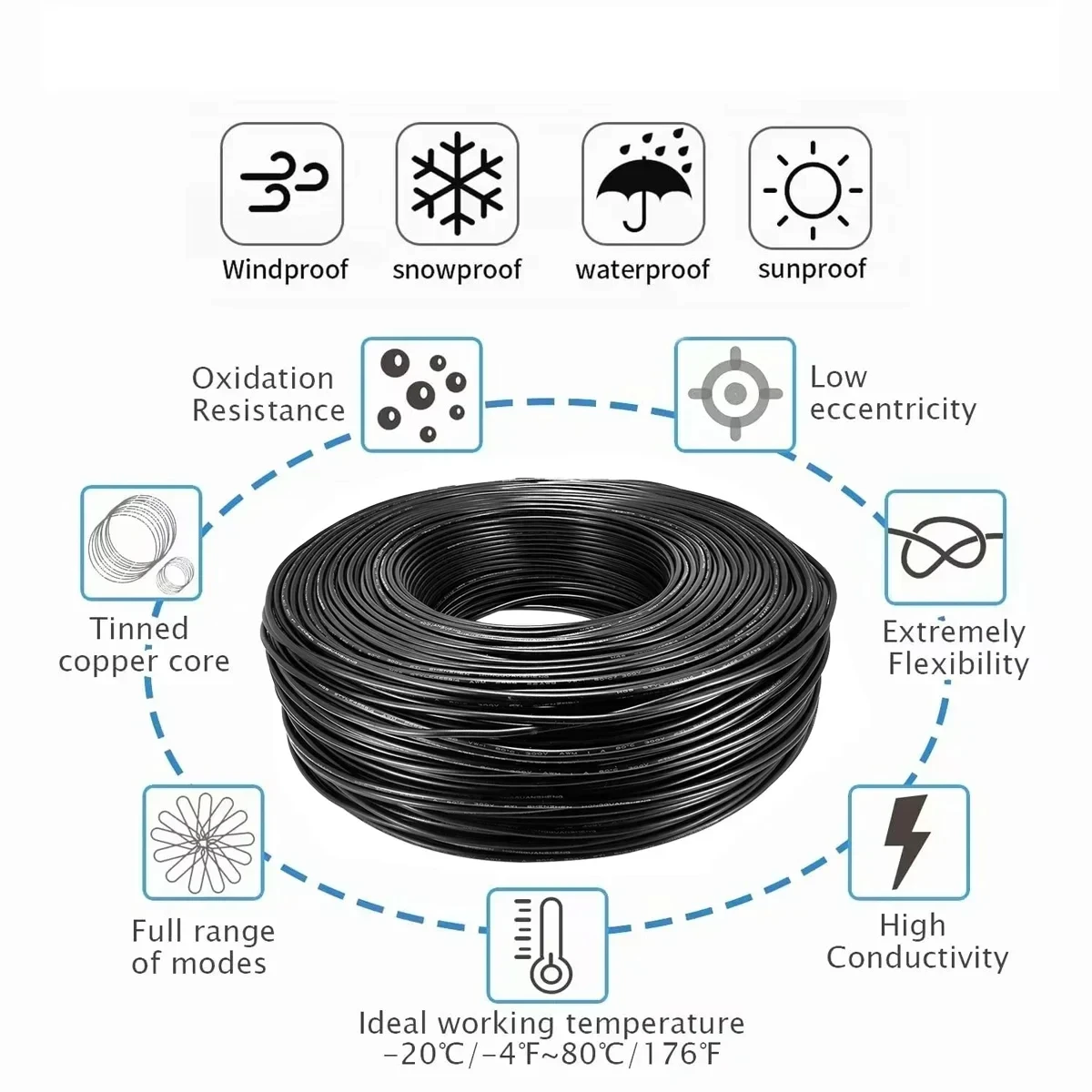 Cable Eléctrico Flexible de 7  - Outdoor Lighting Underground Wiring reseña y precio