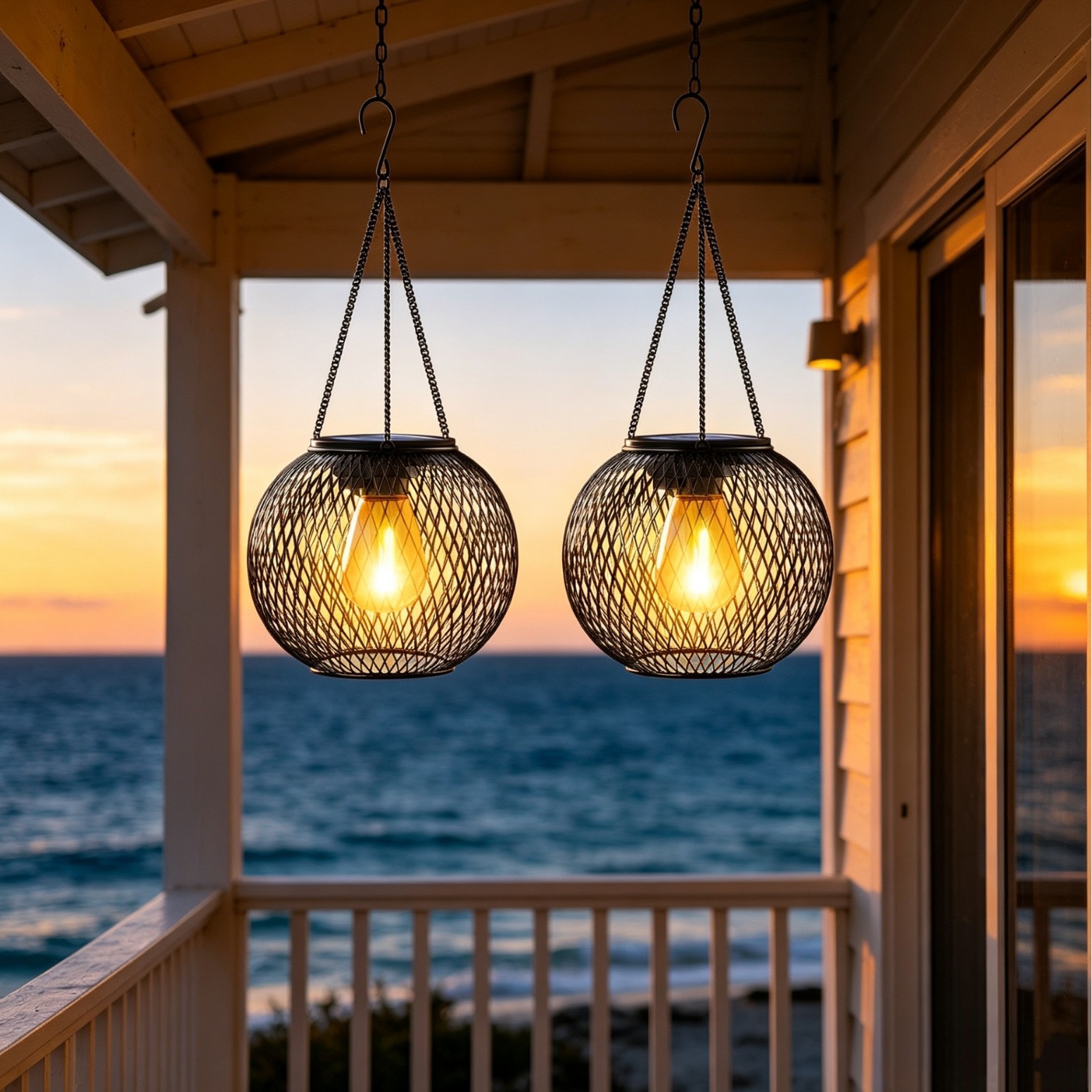Lámpara LED Solar Colgante par - Photocell Outdoor Lighting reseña y precio