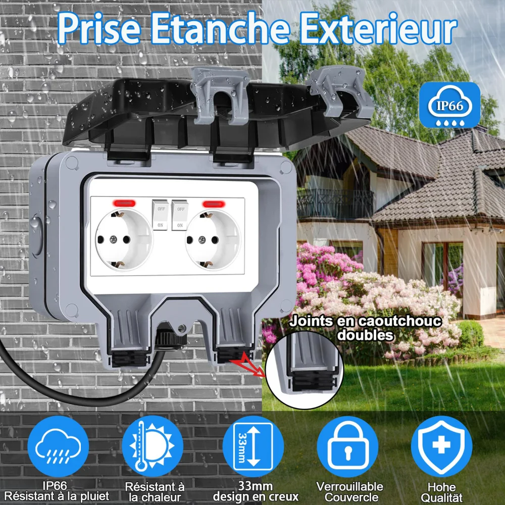Enchufe Exterior de Estilo Eur - Outdoor Lighting Switch reseña y precio