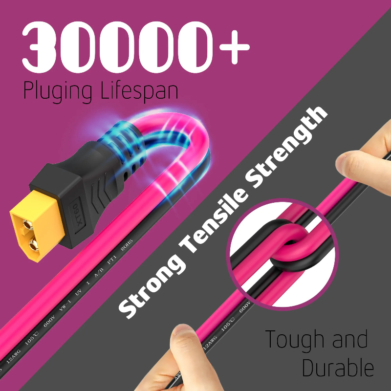 Cable de extensión XT60 12AWG, - Outdoor Lighting Extension Cable reseña y precio