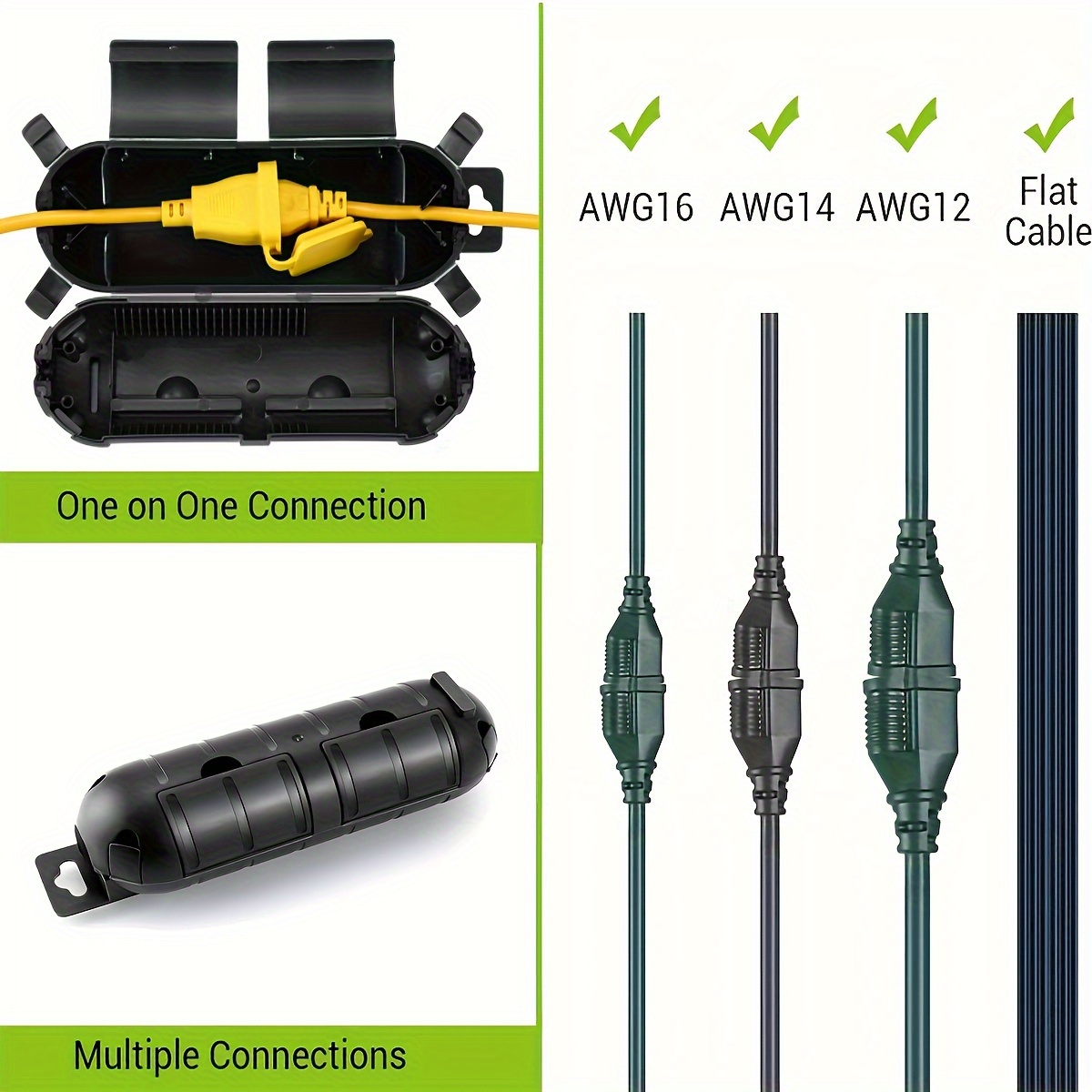 Cubierta protectora de segurid - Outdoor Lighting Extension Cable reseña y precio