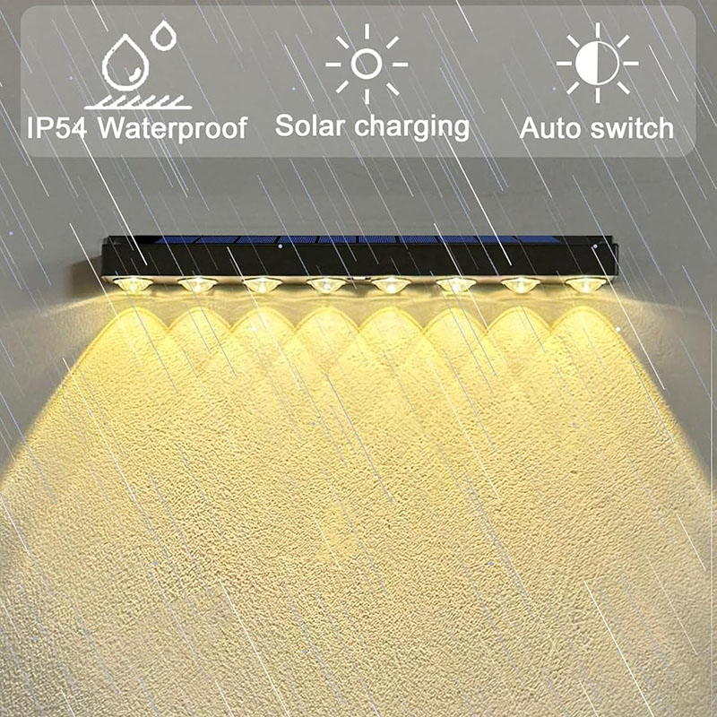 Luz Solar de pared para exteri - Outdoor Lighting On Fence reseña y precio