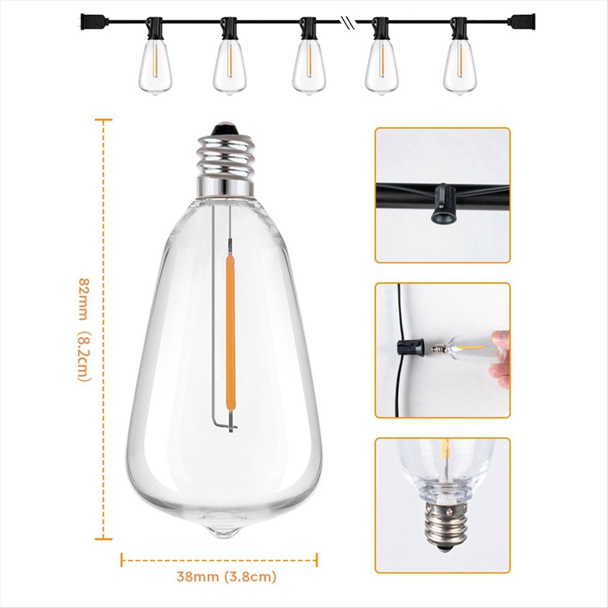 Top ST38 Cadena de luz LED Pat - String Light Bistro reseña y precio