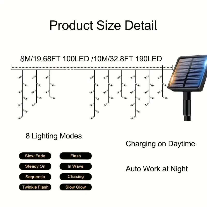 Luces Solares de Hielo para Ex - Photocell Outdoor Lighting reseña y precio