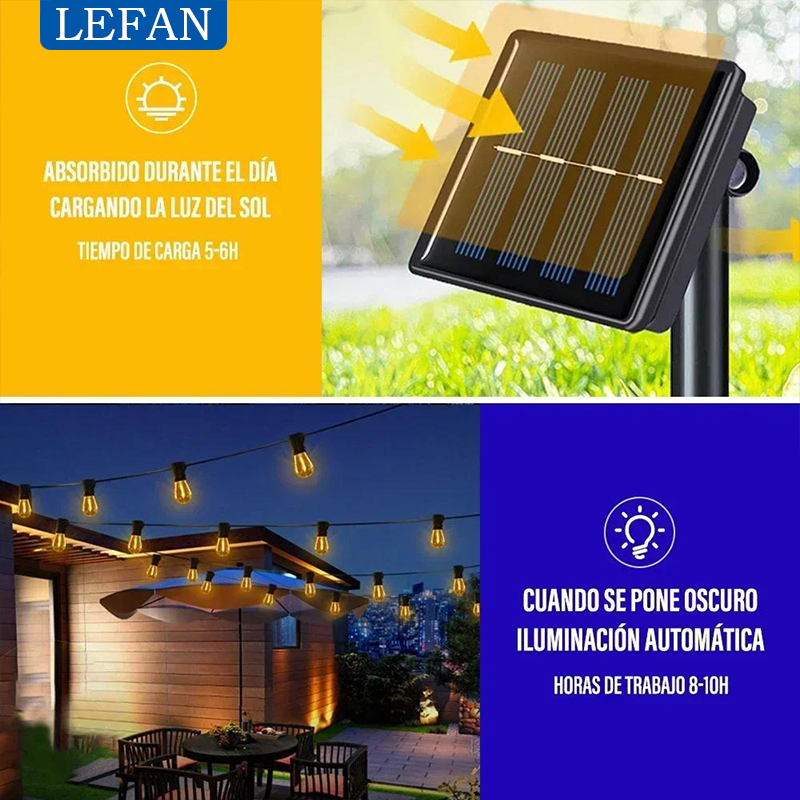 Guirnaldas de luces LED solare - Outdoor Lighting Pendant reseña y precio