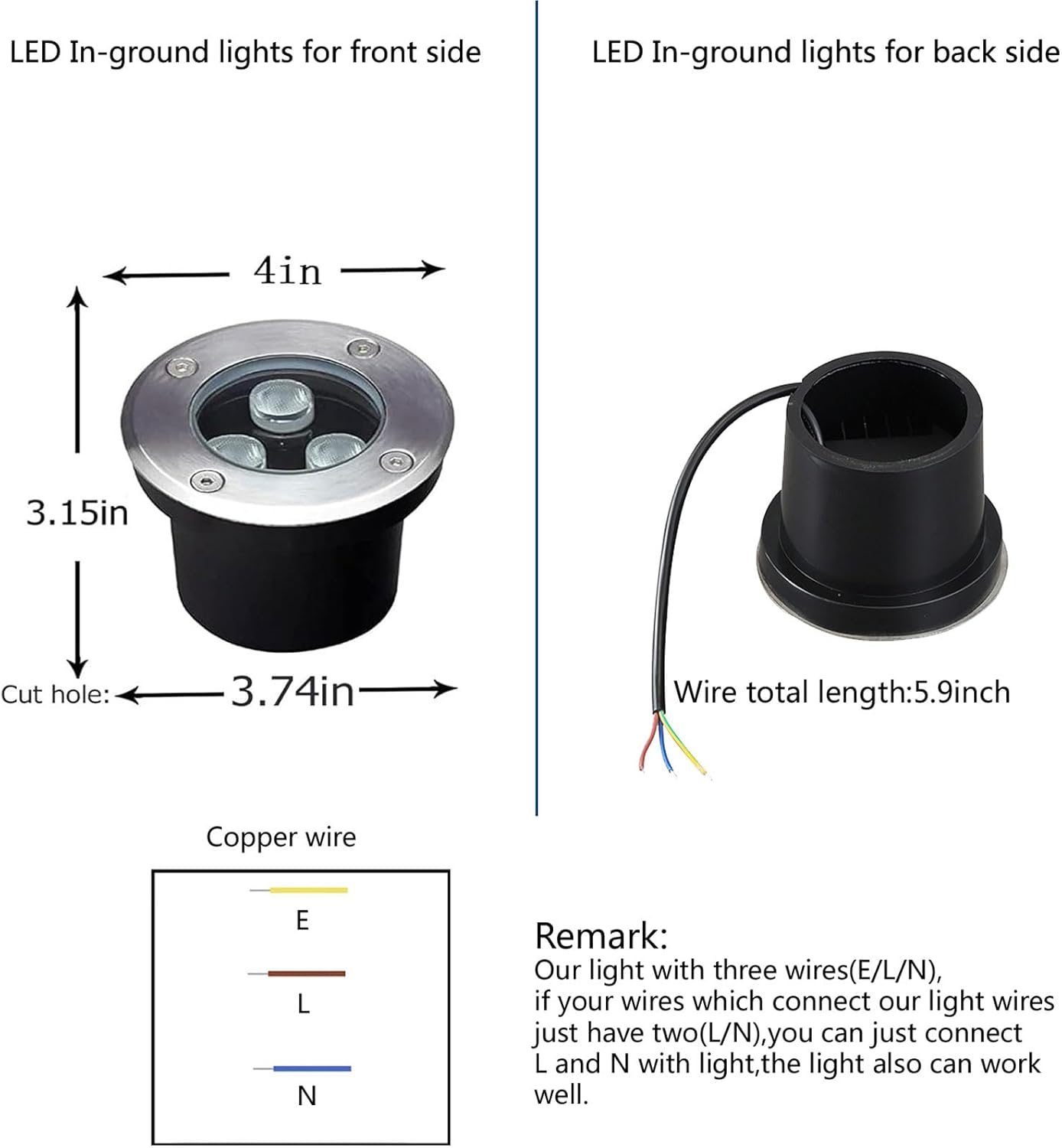 Paquete de 4 luces para exteri - Outdoor Lighting Underground Wiring reseña y precio