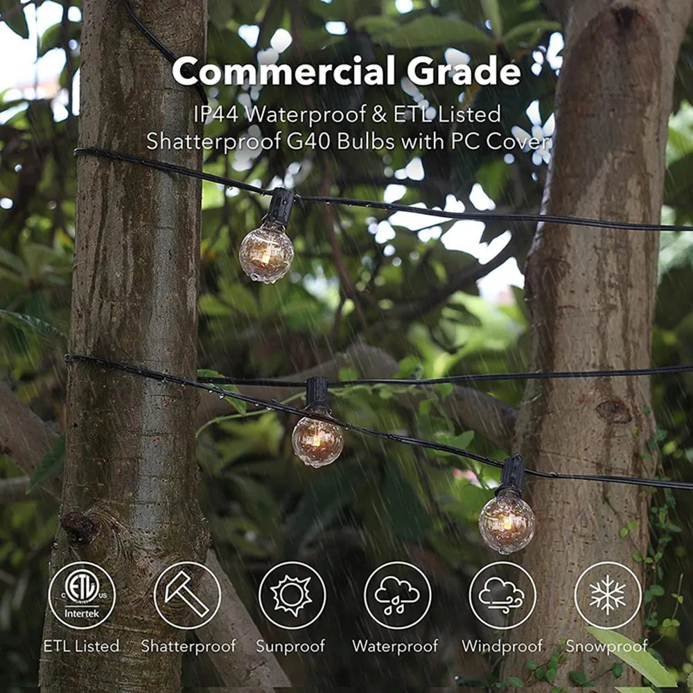 Guirnalda de Luces G40 de 8M/1 - String Light Bistro reseña y precio