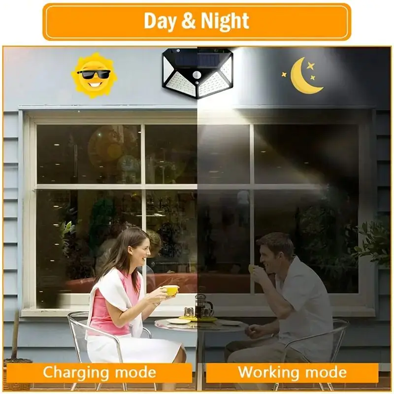 Lámpara Solar de Jardín de 100 - Outdoor Lighting On Fence reseña y precio